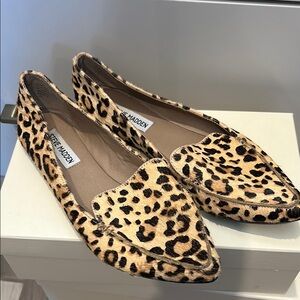 Steve Madden  leopard loafer print . Never worn